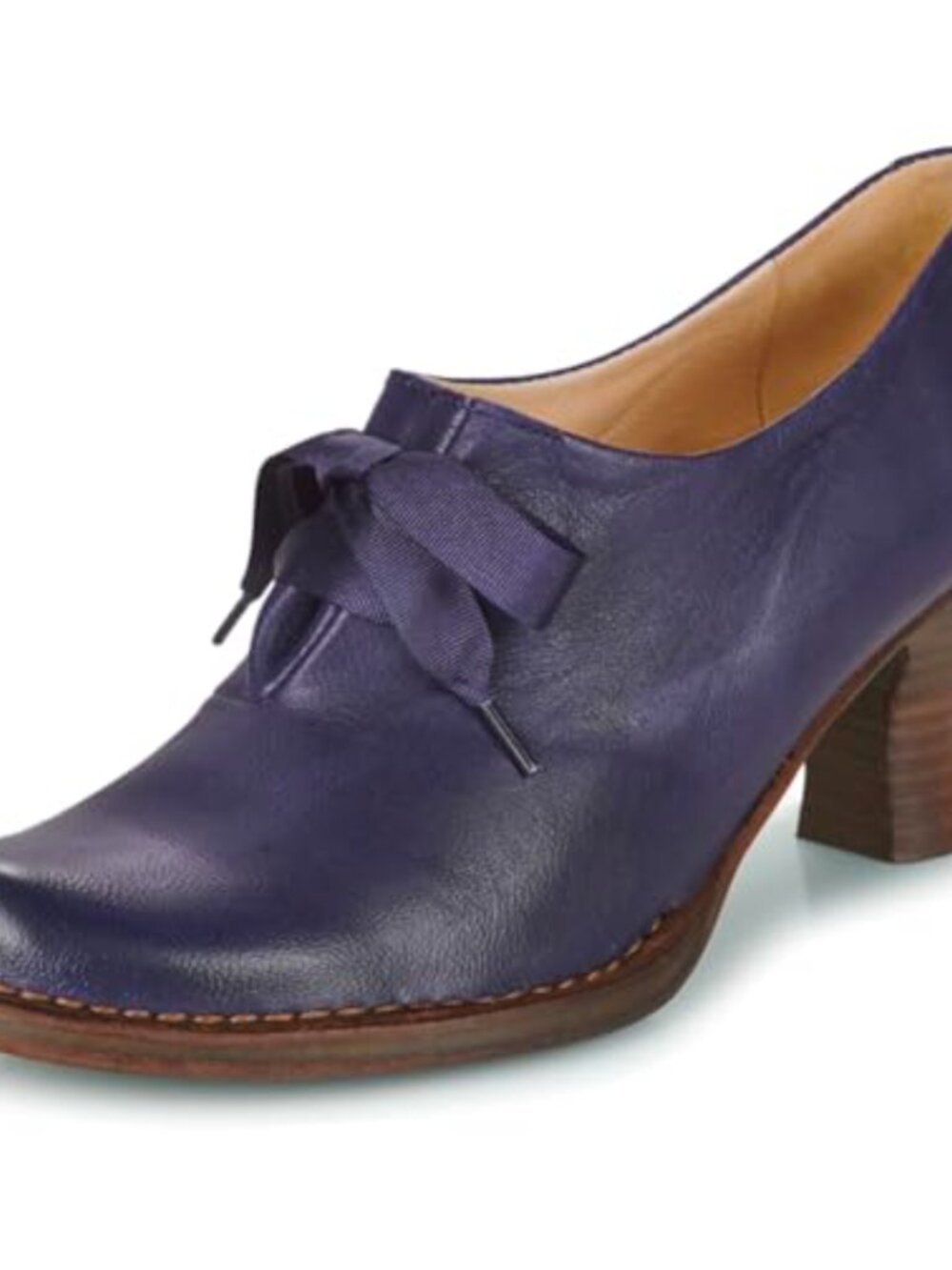 Women Kitten Heel Oxford Loafers Lace Up Bow Slip On Dress Pumps 2 Inch Heel
